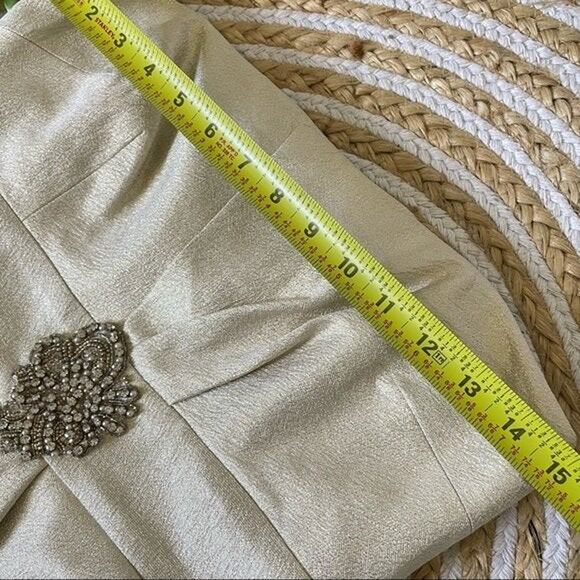 DAVID MEISTER Womens Strapless Embellished Evening Cocktail Mini Dress Size 8 - Picture 4 of 11